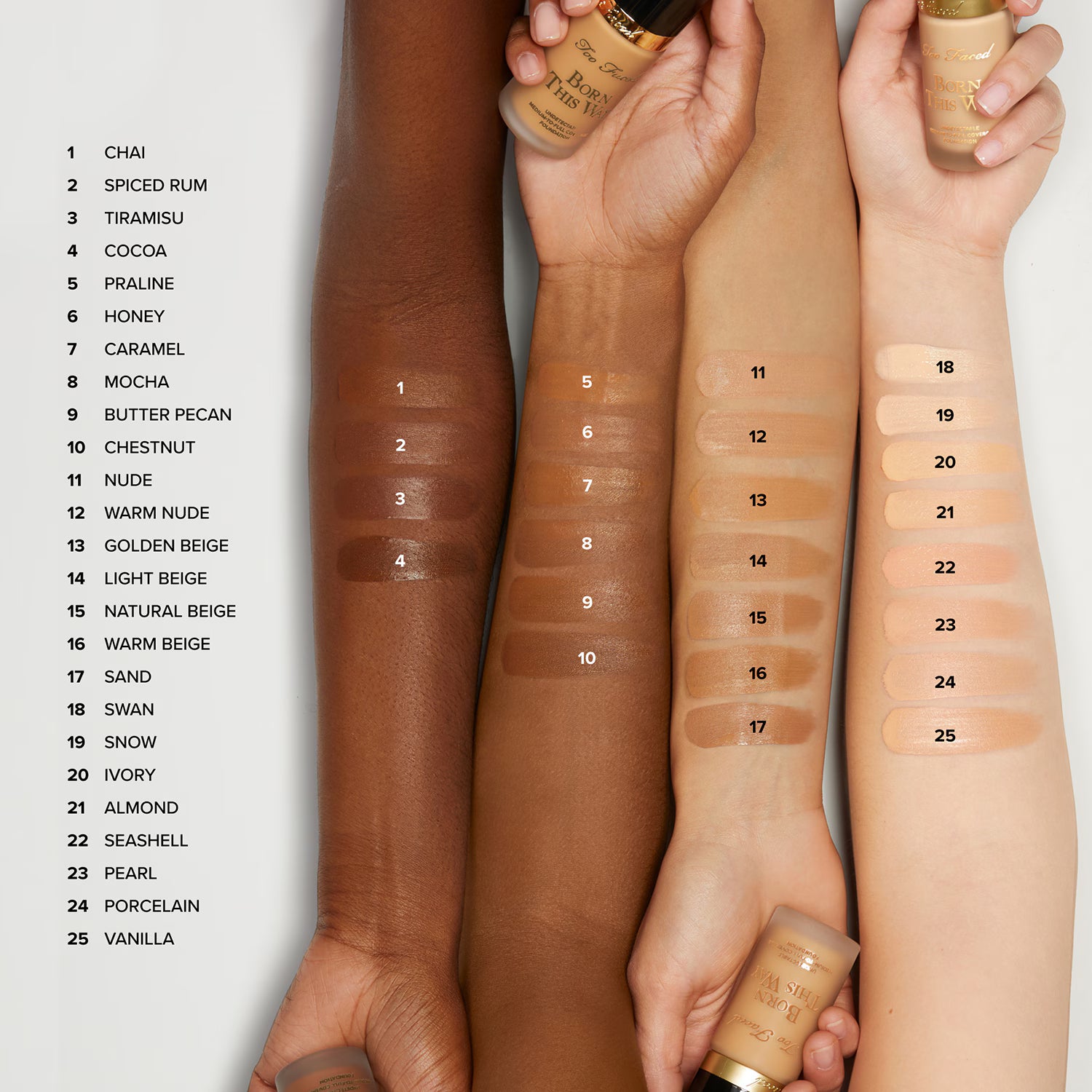 Born This Way Natural Finish Foundation - Fond de Teint Moyen à Haute Couvrance