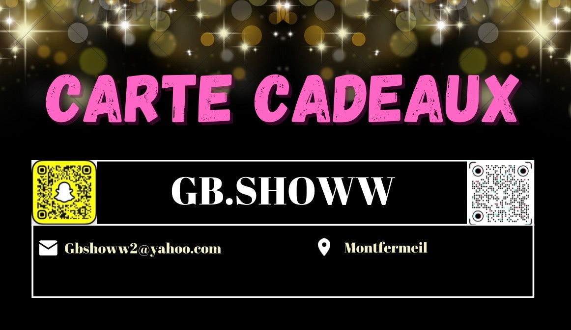 CARTE CADEAUX GB.SHOWW